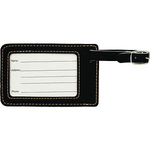 Leatherette BlackGold Luggage Tag (4.25 x 2.75)