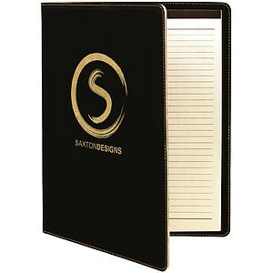 Leatherette BlackGold Portfolio (9.5 x 12)