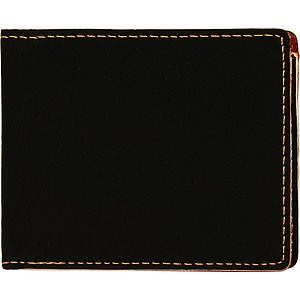 Leatherette BlackGold Bifold Wallet (4.5 x 3.5)