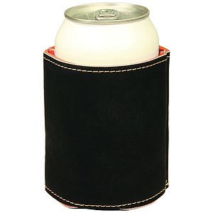 3.75 Leatherette BlackGold Beverage Holder