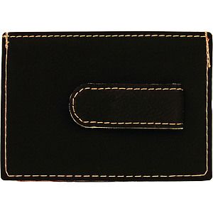 Leatherette BlackGold Wallet Clip (4 x 2.75)