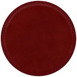 4 Round Rose Leatherette Coaster