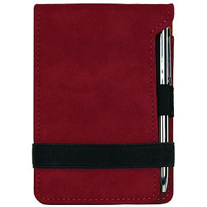 Rose Leatherette Pad  Pen (3.25 x 4.75)