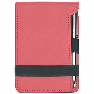 Pink Leatherette Pad  Pen (3.25 x 4.75)