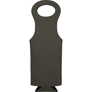 Gray Leatherette Wine Bag
