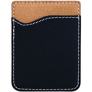 BlackSilver Leatherette Wallet (2 38 x 3 18)