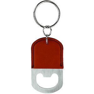 Rawhide Leatherette Bottle Opener Keychain (2.75 x 1.5)