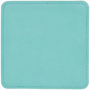 Teal Leatherette Coaster (4 x 4)