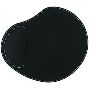 BlackSilver Leatherette Mouse Pad (9 x 10.25)