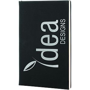 BlackSilver Leatherette Journal (5.25 x 8.25)