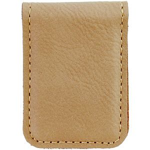 Light Brown Leatherette Money Clip (1.75 x 2.5)