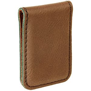 Dark Brown Leatherette Money Clip (1.75 x 2.5)