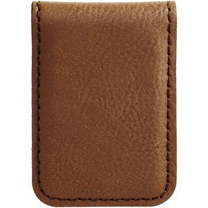 Dark Brown Leatherette Money Clip (1.75 x 2.5)