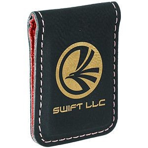 BlackGold Leatherette Money Clip (1.75 x 2.5)