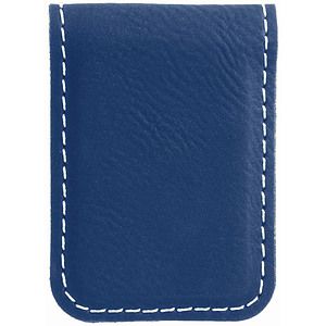 BlueSilver Laser Engraved Leatherette Money Clip (1 34 x 2 12)