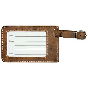 RusticGold Leatherette Luggage Tag (4.25 x 2.75)