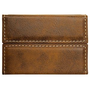 RusticGold Leatherette Hard Business Card Holder (3.75 x 2.75)