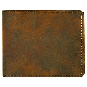 RusticGold Leatherette Bifold Wallet (4.5 x 3.5)