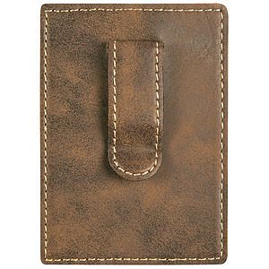 RusticGold Leatherette Wallet Clip (4 x 2.75)