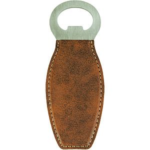 4.625 RusticGold Leatherette Bottle Opener wMagnet