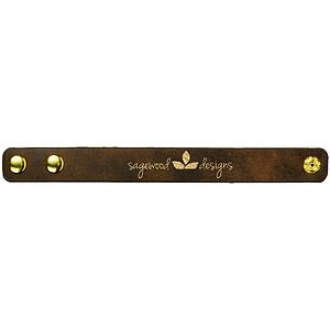 RusticGold Leatherette Cuff Bracelet (9.5 x 1)