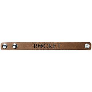 Dark Brown Youth Leatherette Bracelet (8.5 x 0.75)