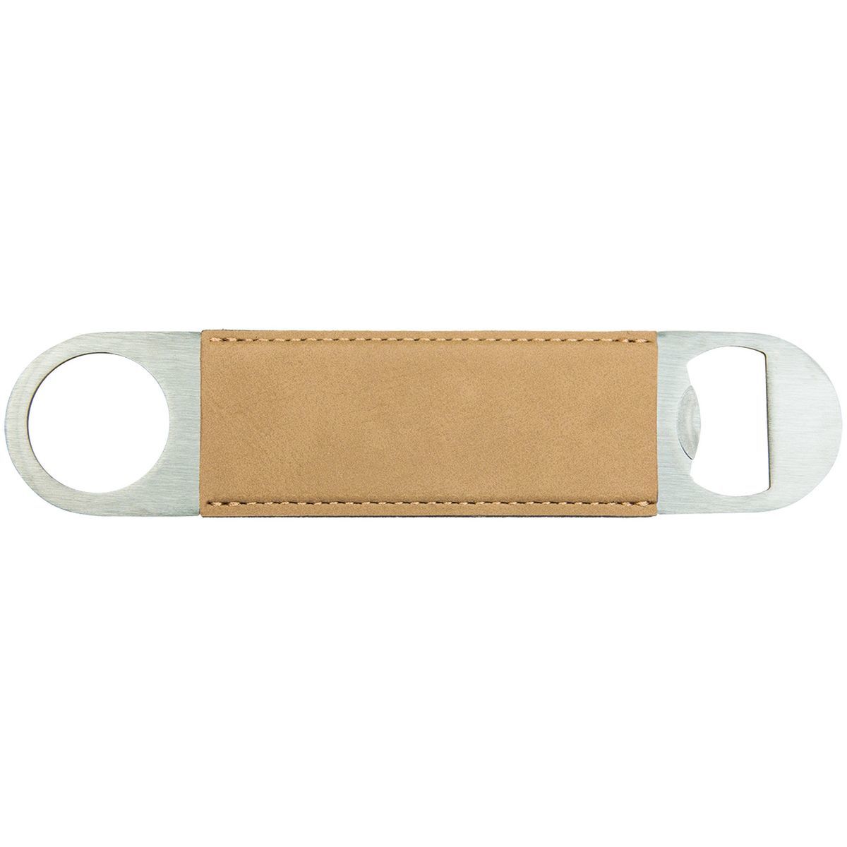 1.5 x 7 Light Brown Leatherette Bottle Opener