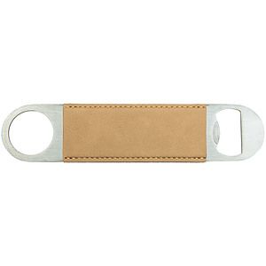 1.5 x 7 Light Brown Leatherette Bottle Opener