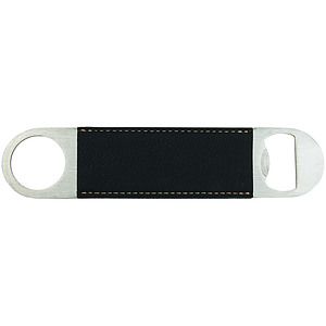 1.5 x 7 BlackGold Leatherette Bottle Opener