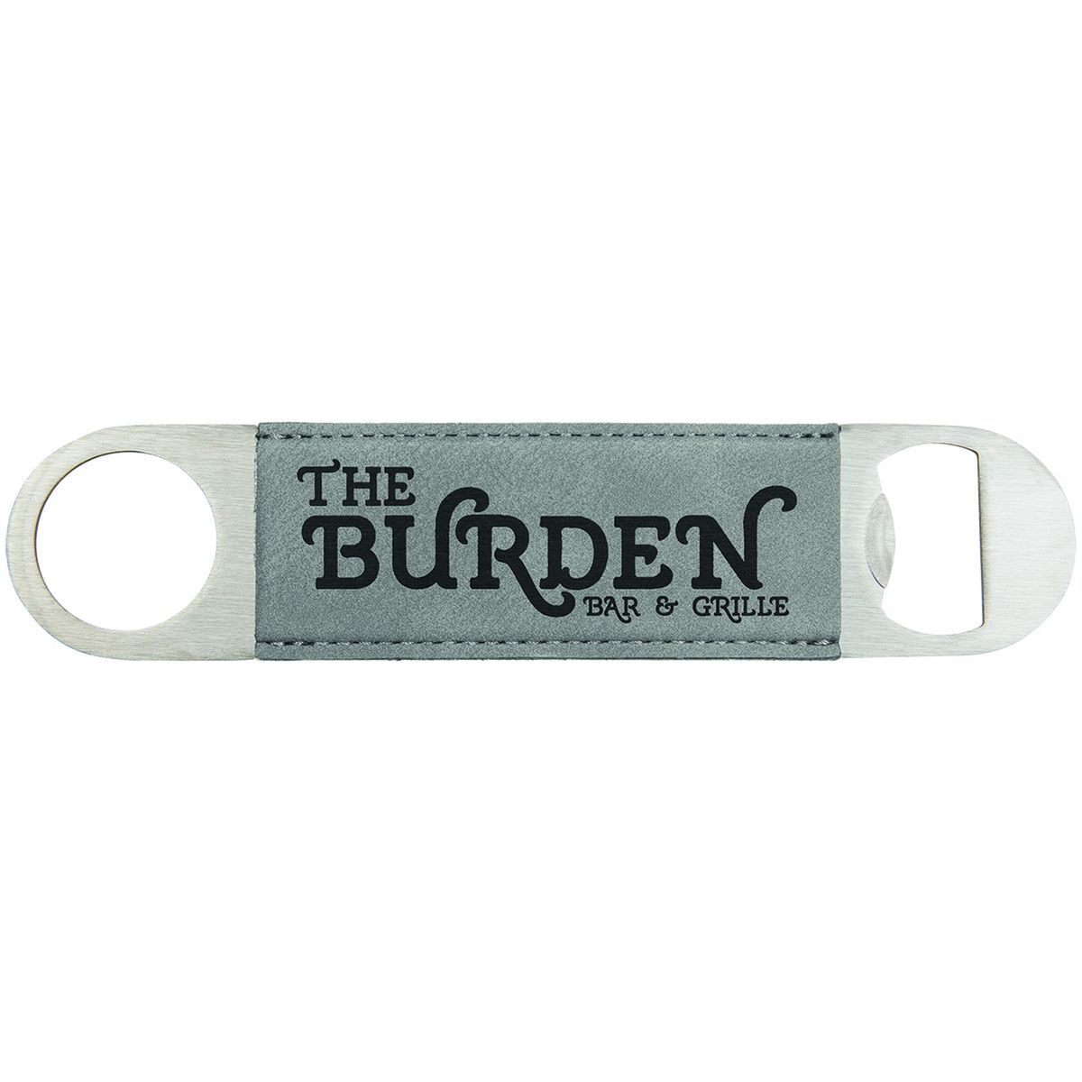 1.5 x 7 Gray Leatherette Bottle Opener