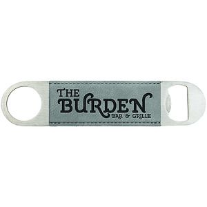 1.5 x 7 Gray Leatherette Bottle Opener