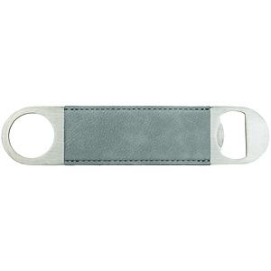 1.5 x 7 Gray Leatherette Bottle Opener