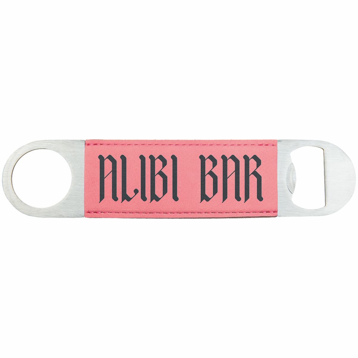 1.5 x 7 Pink Leatherette Bottle Opener