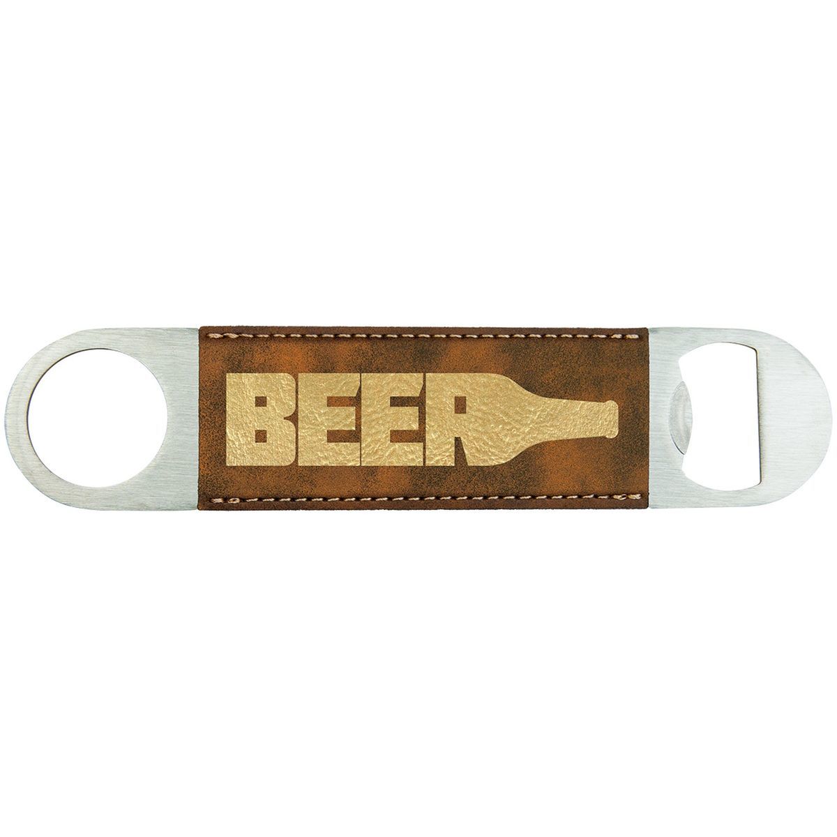 1.5 x 7 RusticGold Leatherette Bottle Opener