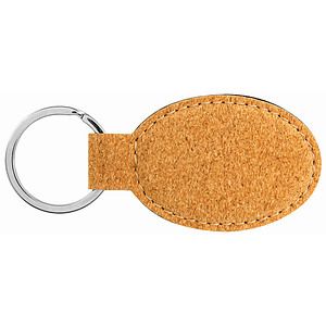 3 x 1.75 Oval Cork Keychain
