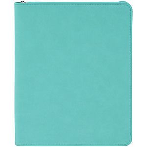 9.5 x 12 Teal Leatherette Portfolio WZipper