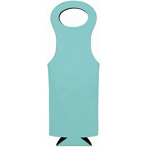 Teal Leatherette Wine Bag