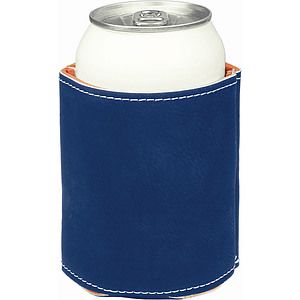 3 34 BlueSilver Laser Engraved Leatherette Beverage Holder