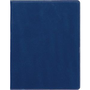 7 x 9 BlueSilver Laser Engraved Leatherette Small Portfolio with Notepad