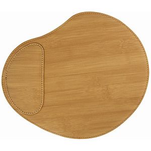 9 x 10 14 Bamboo Laser Engraved Leatherette Mouse Pad