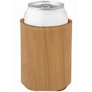 3 34 Bamboo Laser Engraved Leatherette Beverage Holder
