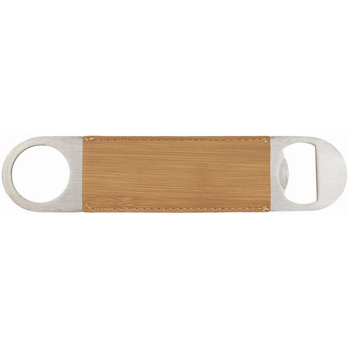 1 12 x 7 Bamboo Laser Engraved Leatherette Bottle Opener