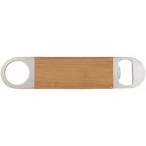 1 12 x 7 Bamboo Laser Engraved Leatherette Bottle Opener