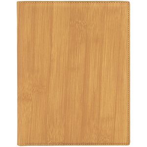 7 x 9 Bamboo Laser Engraved Leatherette Small Portfolio with Notepad