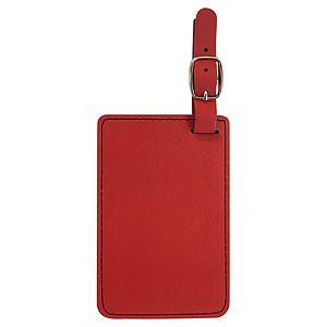 4 14 x 2 34 Red Laser Engraved Luggage Tag
