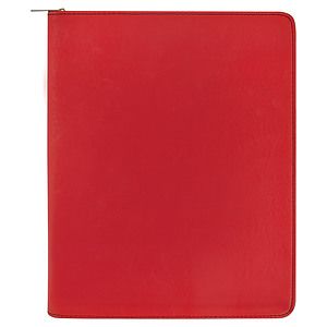9 12 x 12 Red Laser Engraved Portfolio with Notepad  Zipper
