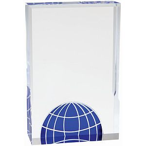 5 x 7 Blue Globe Acrylic Award