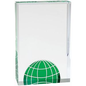 5 x 7 Green Globe Acrylic Award