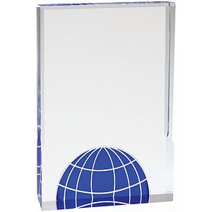 6 x 8 Blue Globe Acrylic Award