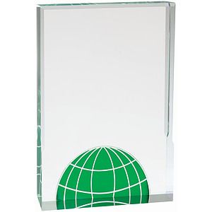 6 x 8 Green Globe Acrylic Award